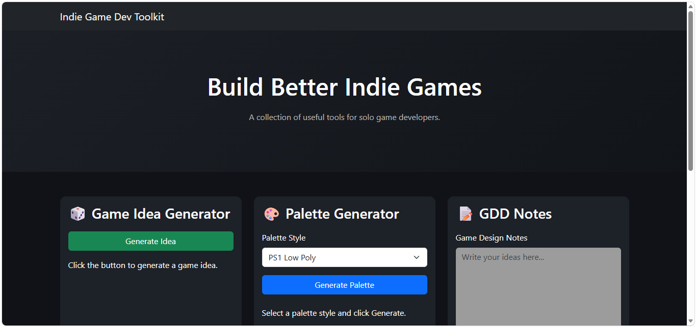 Indie Game Dev Toolkit